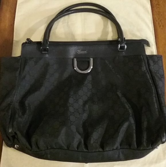 Authentic Gucci GG Abbey D Ring Large Tote Purse - Picture 3 of 11